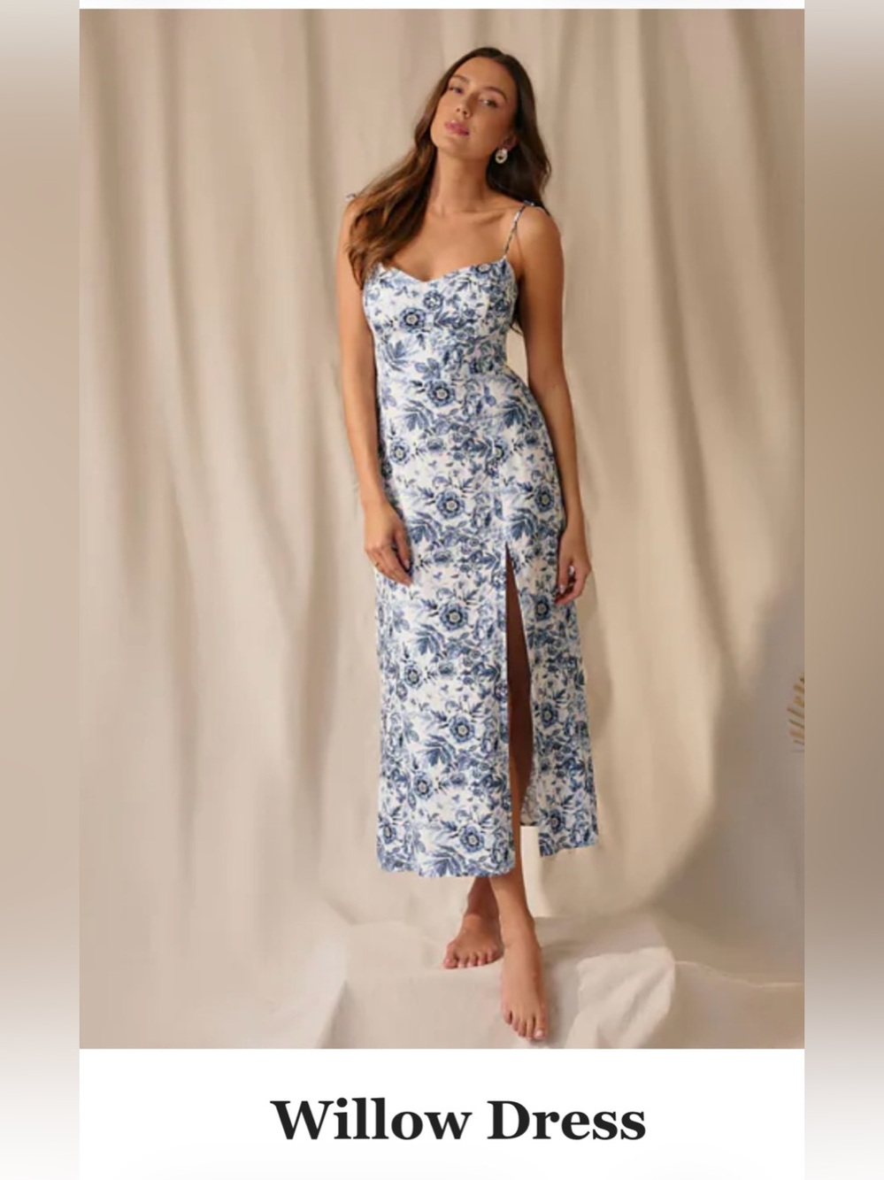Park & Fifth Linen Will Dress Blue Toile Size XXL